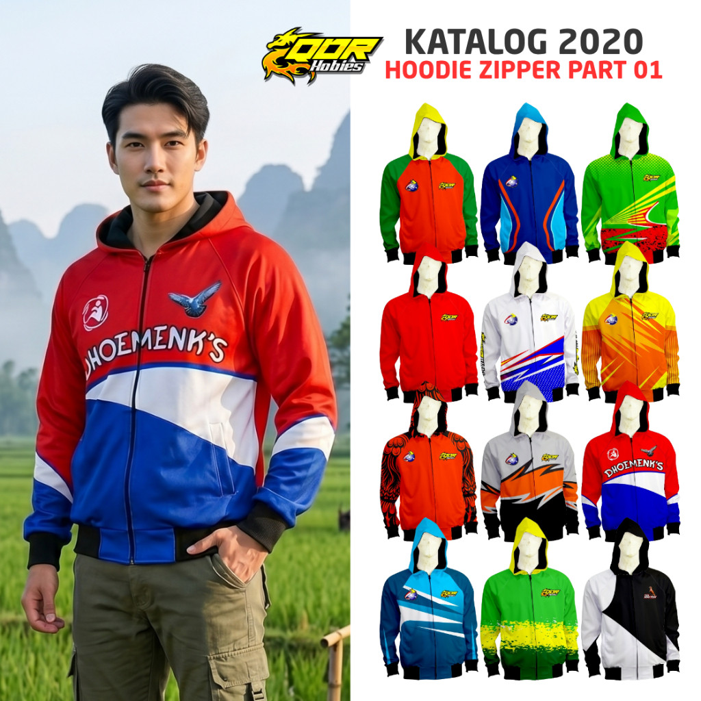 Jaket Custom Merpati QDR HOBIES Hoodie Zipper Katalog 2020 Part 01 Gratis Nama Tim dan Foto Burung
