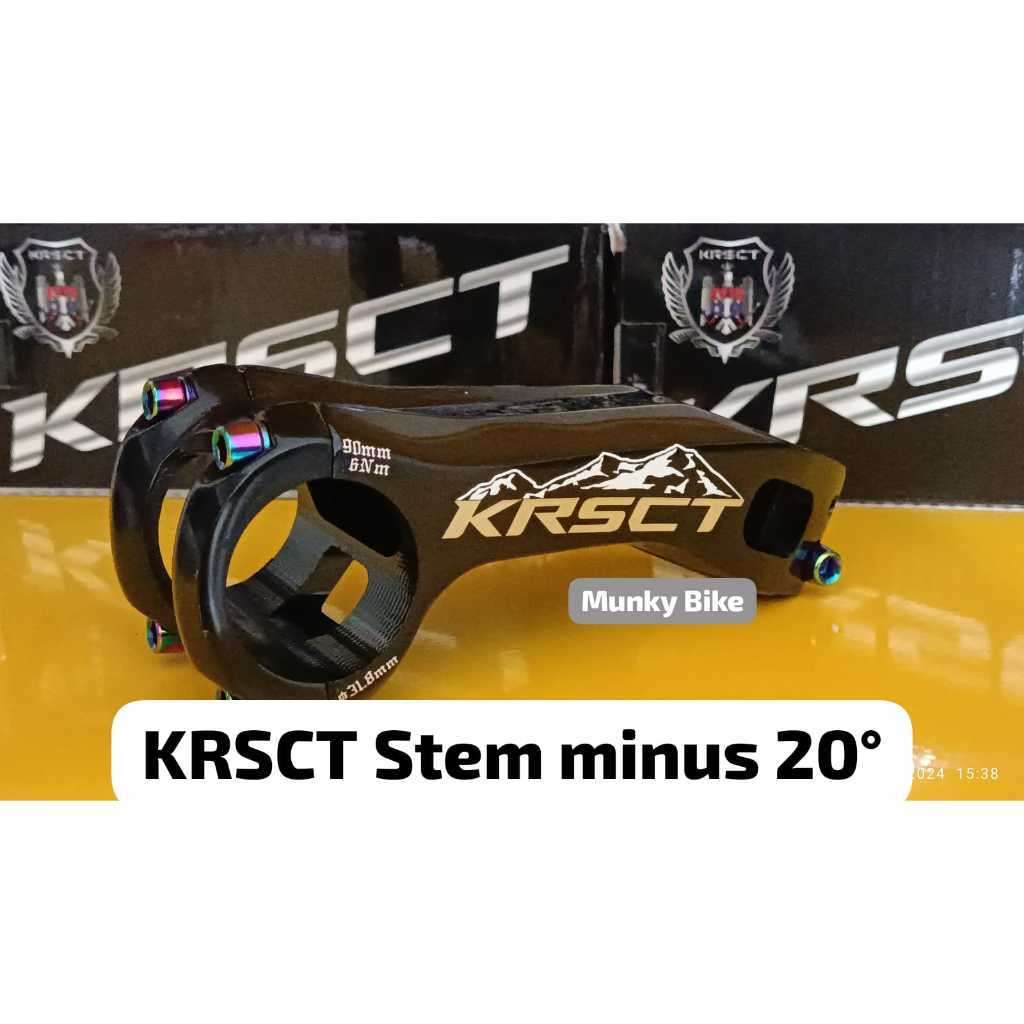 Foto KRSCT Stem panjang nunduk 80mm 90mm 100mm 20 derajat clamp 31.8 oversize untuk sepeda krsec 80 90 100 mm