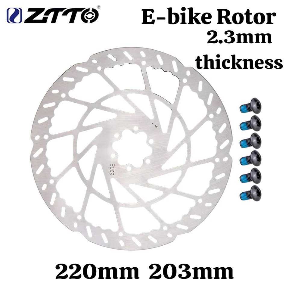 Foto Ztto Rotor Cakram Disk Brake Sepeda MTB Ebike Tebal 2.3mm Durability 220mm 203mm 180mm 9 8 7 inch include baut 6 sixbolt