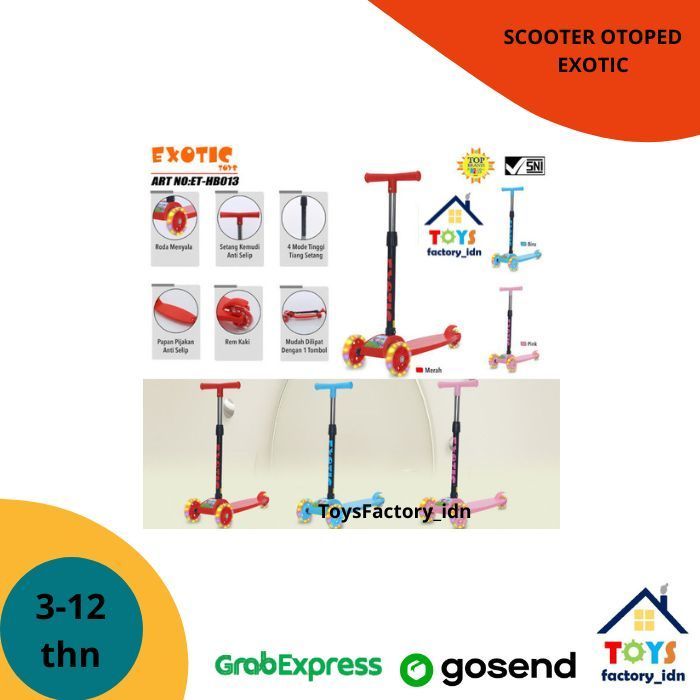 Skuter Anak Otoped lipat ET HB 013 Scooter Exotic Mainan Anak ET-HB013