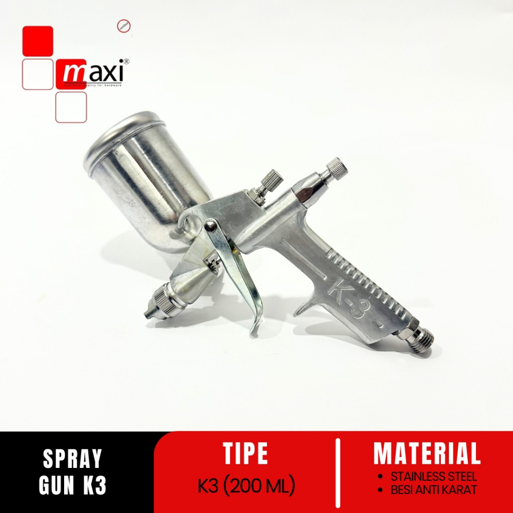 ALIANSHOP Spray Gun K3 Tabung Atas 200 ML model meiji / Alat Semprot Cat K-3 Serbaguna Original  - M