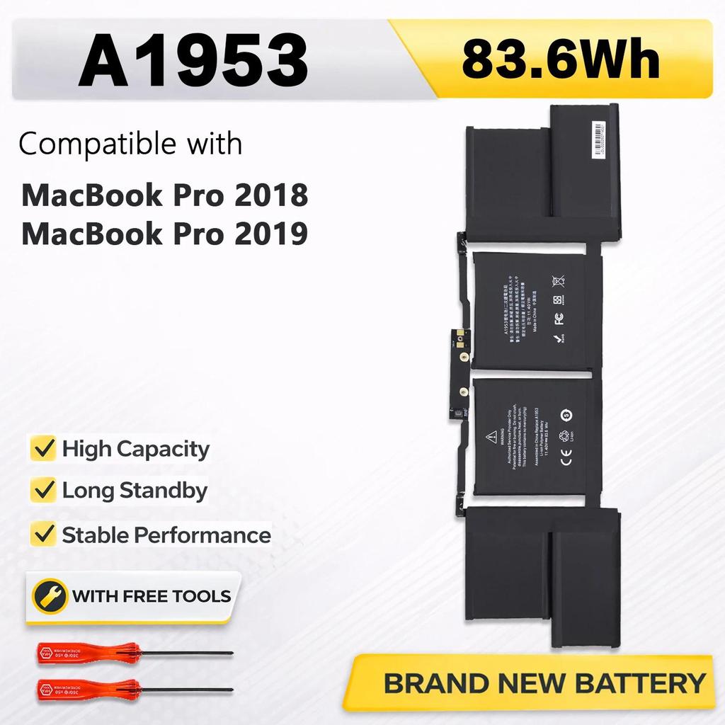 PowerHub A1953 A1990 Battery Compatible with MacBook Pro 15" Mid 2018 2019 EMC3215 3359 Touch Bar MV