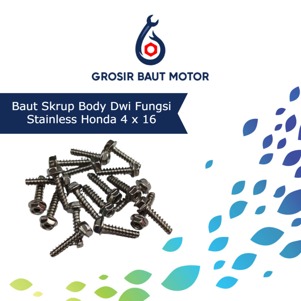 Baut Skrup Body Dwi Fungsi Stainless Honda 4 x 16 Anti Karat Beat Vario PCX ADV Spin Skywave Genio S