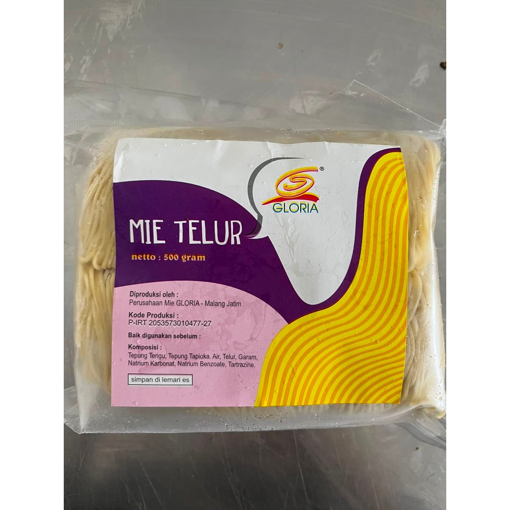 Mie Telur Gloria / Mi Gloria Tipis 500gr - Sayur Segar Instan Malang