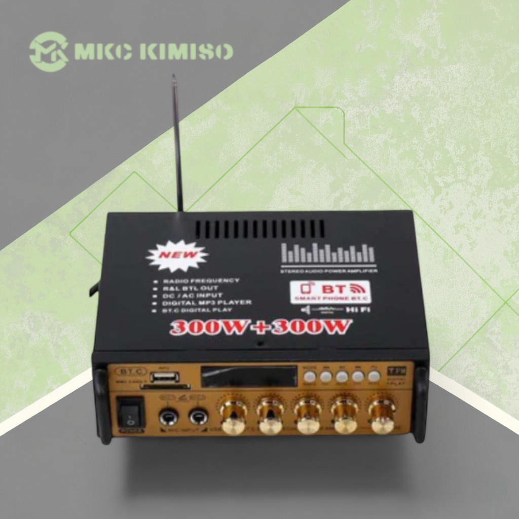Amplifier BT-198E ECHO Amplifier Karaoke Bluetooth Power Amplifier Mini