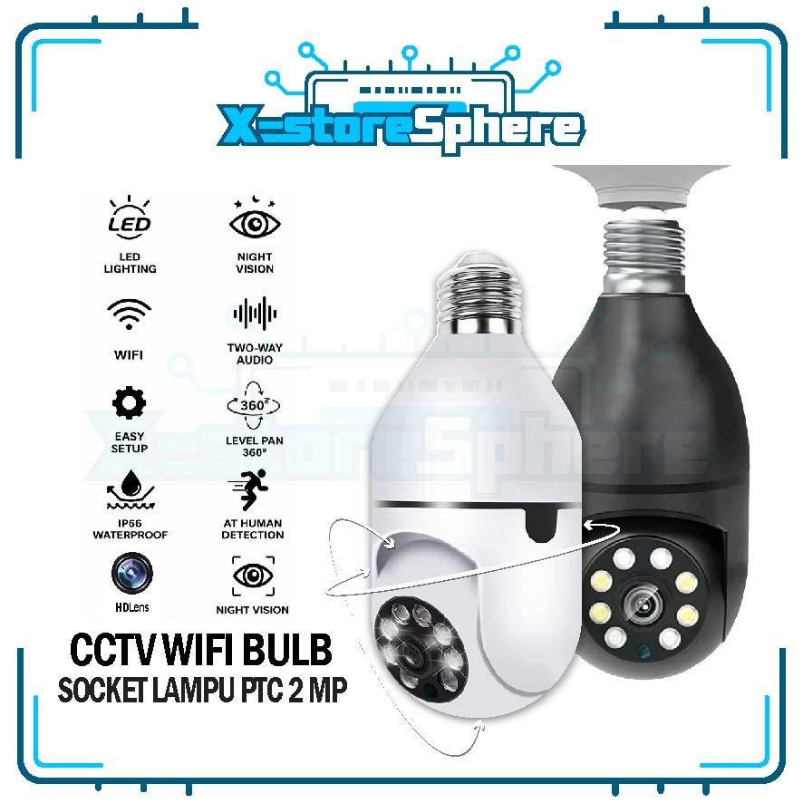 CCTV PTZ CAMERA WIFI Dome Model Lampu  CCTV - Dengan LED BOHLAM CCTV