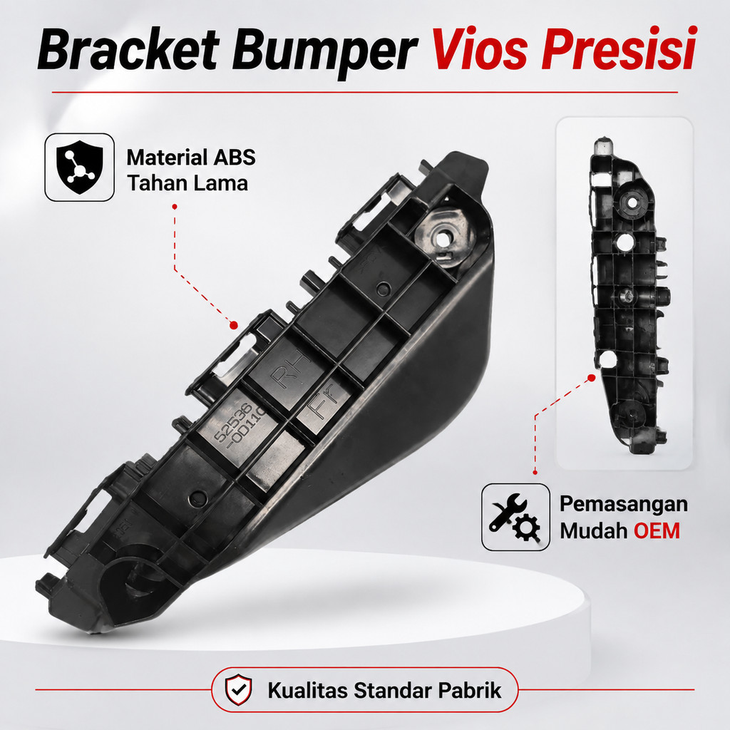 Front Bumper Support Bracket Right Side Special for Toyota Vios 52536-0D110