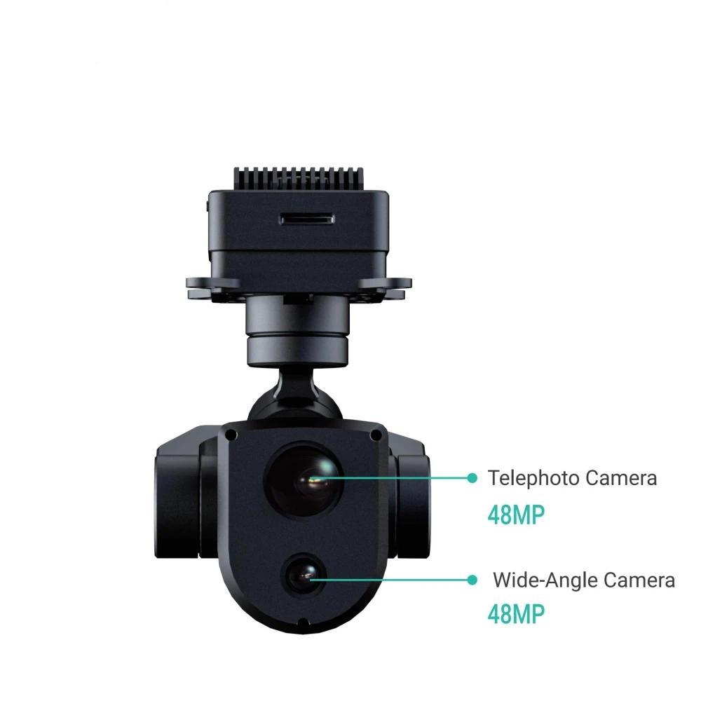 Kamera Telefoto 48MP Kamera Sudut Lebar 48MP NCZOBOE Optical Pod Dual Sensor 4K 48MP Zoom Gimbal Cam