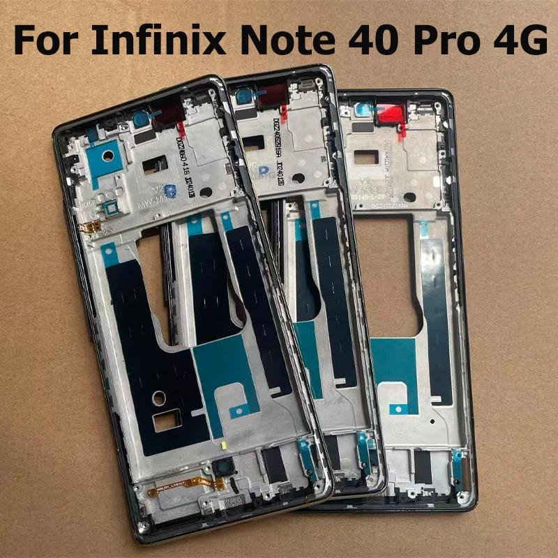 For Infinix Note 40 Pro 4G Middle Frame Housing Parts Middle Plate Cover Only LCD Display Bezel Repl