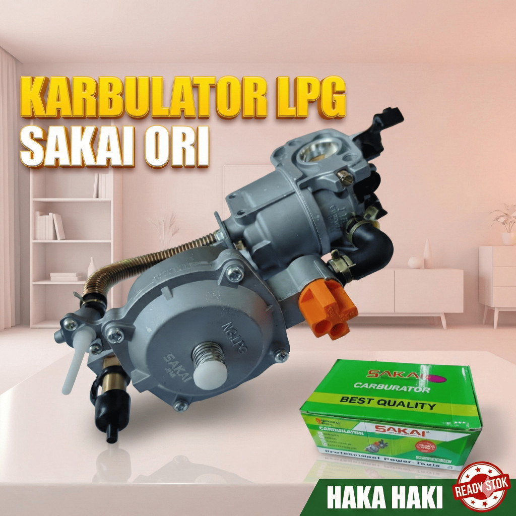 KARBULATOR LPG GX160 200 SAKAI/ KONVERTER KIT GENSET AIR HYBRID BENSIN KE LPG MURAH