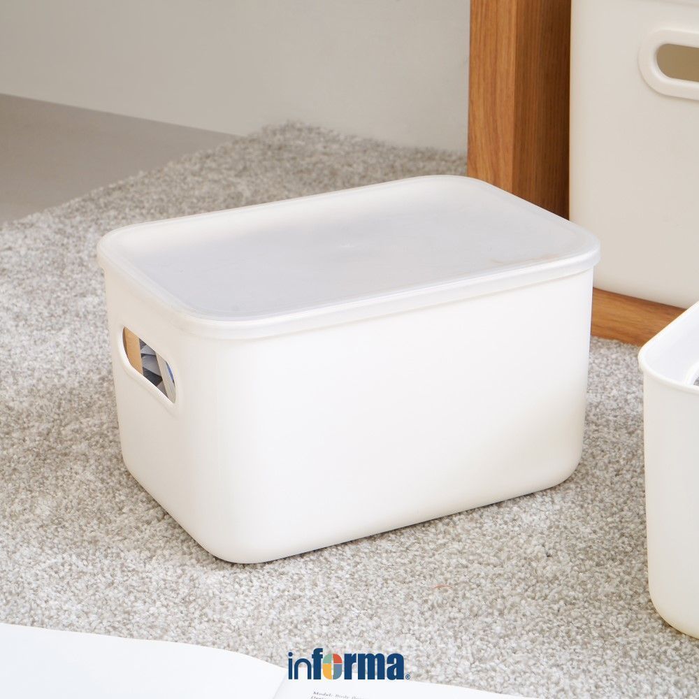 Informa Sleek Kotak Penyimpanan Dengan Tutup 26.3x18.5x15.2 cm Storage Box Kotak Serbaguna Wadah Pen