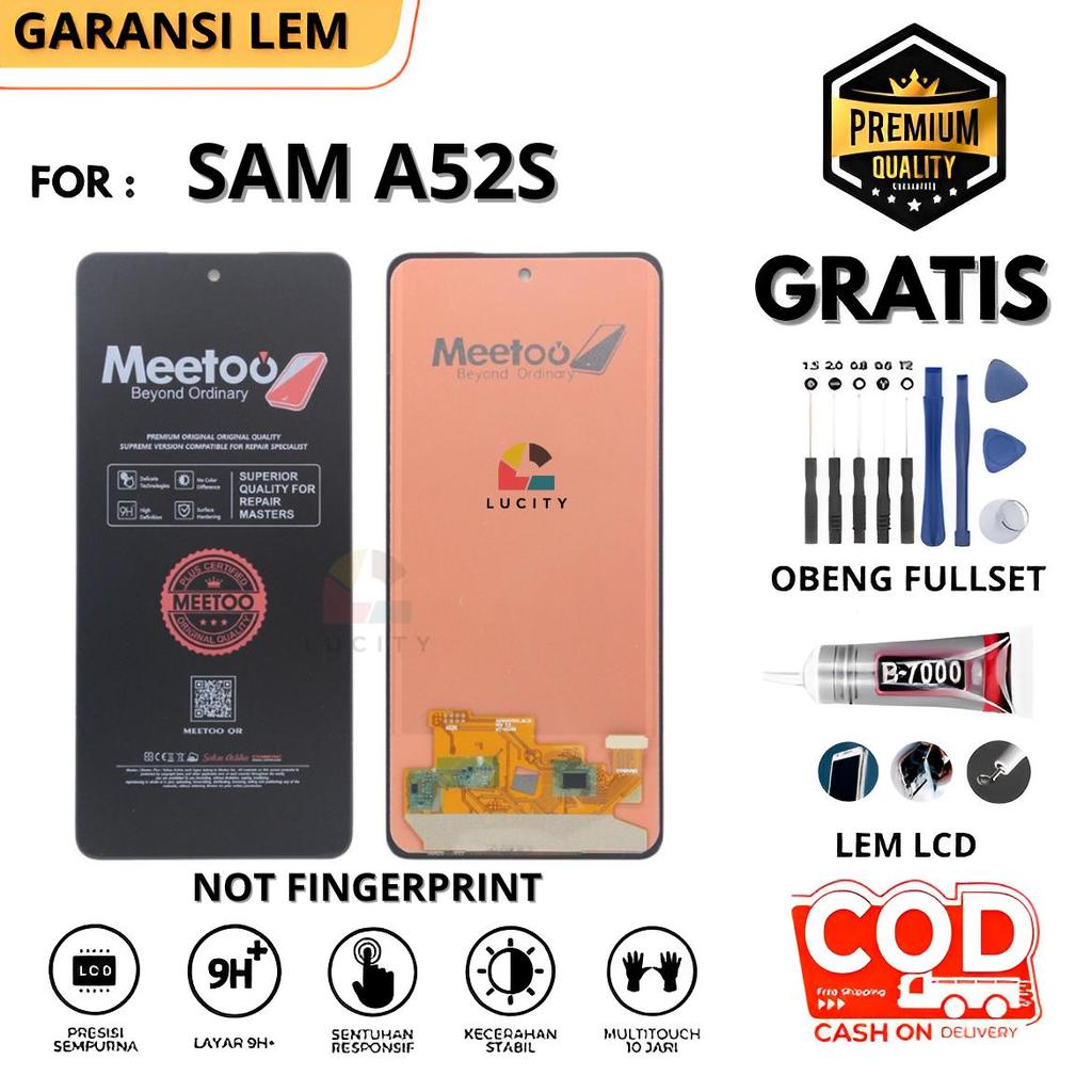 Lcd SAM GALAXY A52S OriginaL Fullset Touchscreen Gratis Lem + Obeng