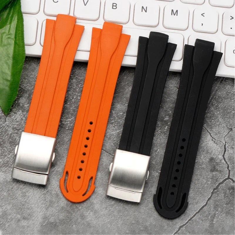 High Quality 24*12 mm Lug End Rubber Waterproof Clock Tape for Oris ving 7730man Pulse Tape Silicone