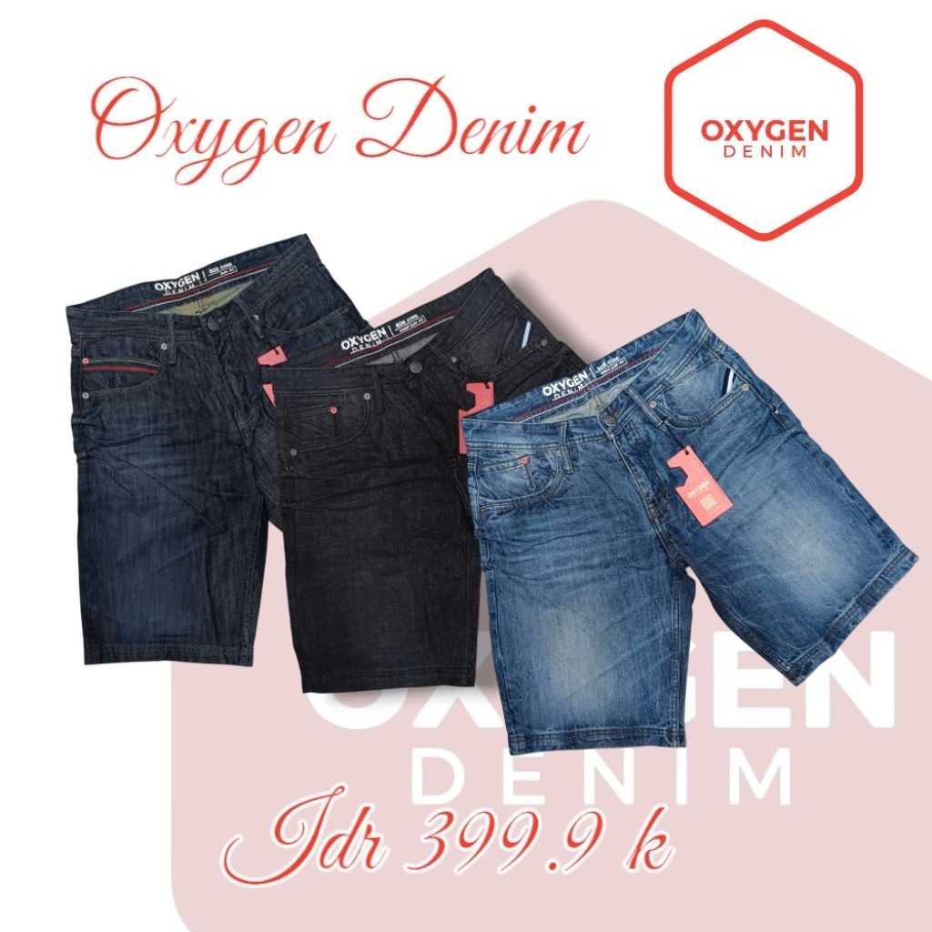 Celana Pendek Jeans Oxygen Original Non Stretch
