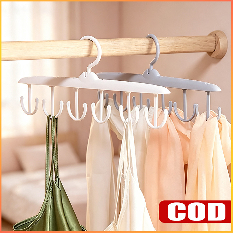 6 Cabang Hanger Gantungan Dasi Topi Tas Ikat Pinggang Jemuran Walking Closet Laundry Room