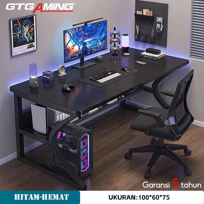 GTGAMING Meja Komputer / Meja Gaming / meja komputer serat karbon/ Meja Komputer 120cm / Meja Komput