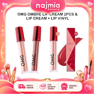 Najmia Ofc OMG Paket Ombre OMG LipCream isi 2 - Ombre Lip Cream + Lip Vinyl