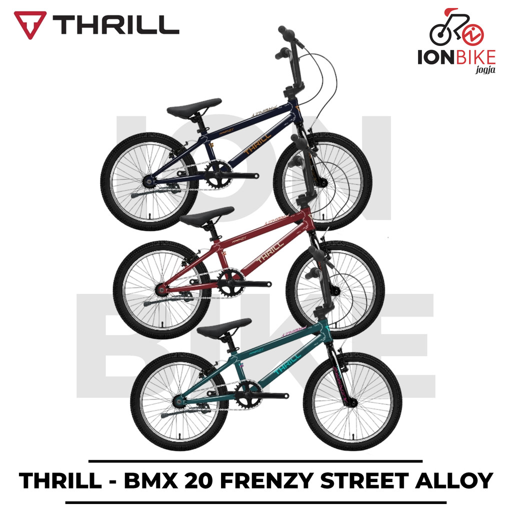 Sepeda BMX 20 Inch THRILL FRENZY STREET Frame Alloy Ringan - Terbaru Murah Allumunium Lomba Kompetis