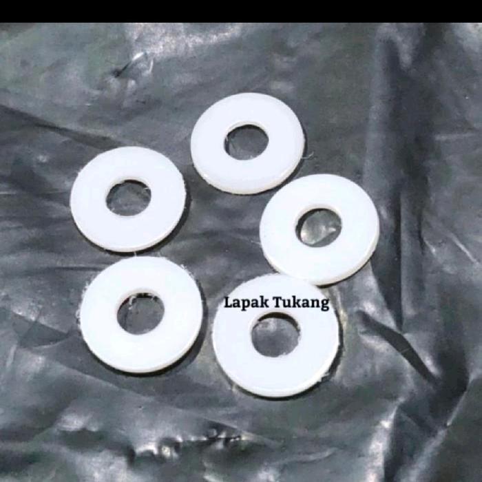 Ring Nylon M3x12x1 Ring Nilon M3 Ring Plat Plastik - Putih, 100 pcs
