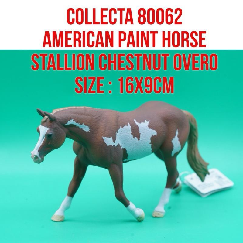 CollectA 80062 American Paint Horse Stallion Chestnut Overo Kuda Jantan Equus Caballus | Mainan Bina