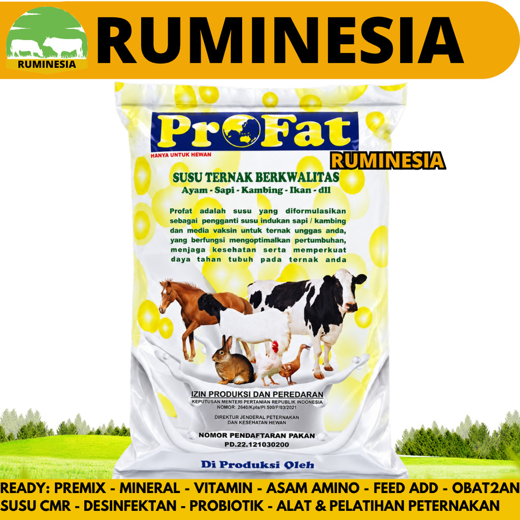 SUSU PROFAT 1KG - Susu Profat kambing - Susu Hewan Ternak untuk Sapi Kambing Ikan Ayam