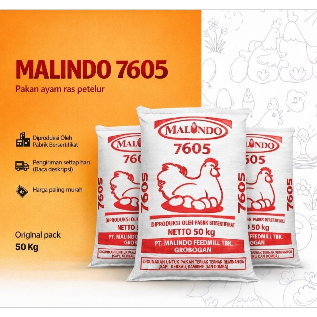 MALINDO 7605 – Pakan Jadi Ayam Petelur (repack)