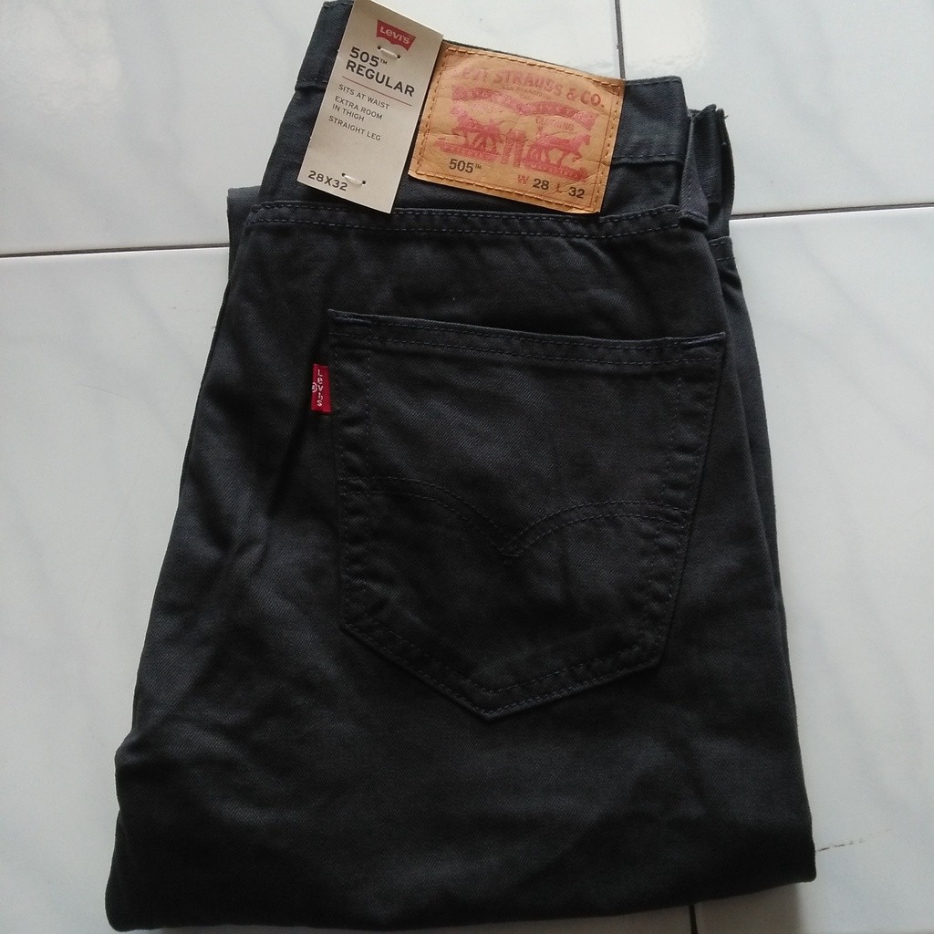 Levis 505 Regular Fit 505-0716 Graphite Saturated Slub Jeans