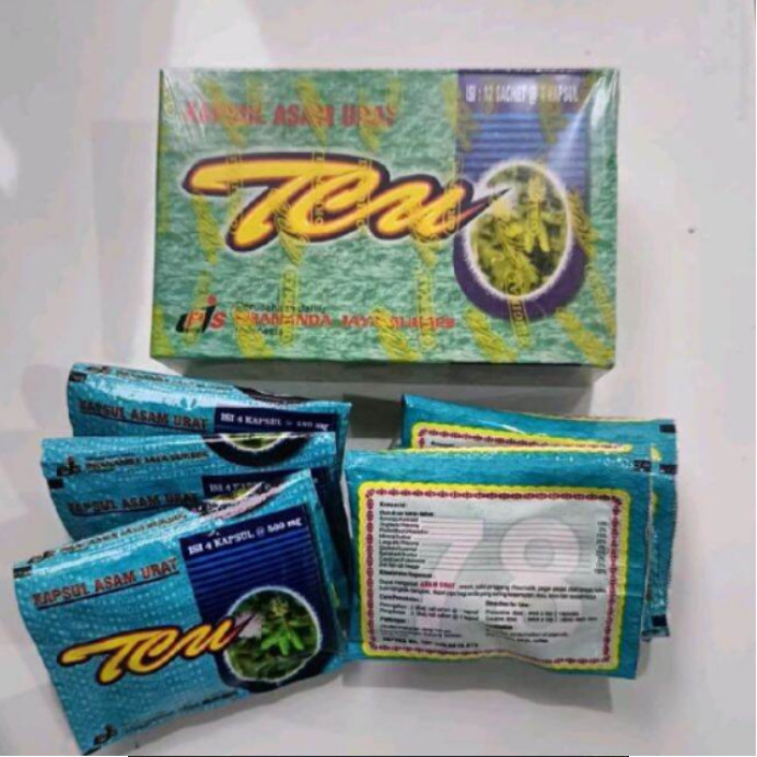 [FLW]  JAMU KAPSUL ASAM URAT DAN NYERI SENDI TCU ORIGINAL KEMASAN BOTOL (OBAT ASAM URAT, NYERI SENDI