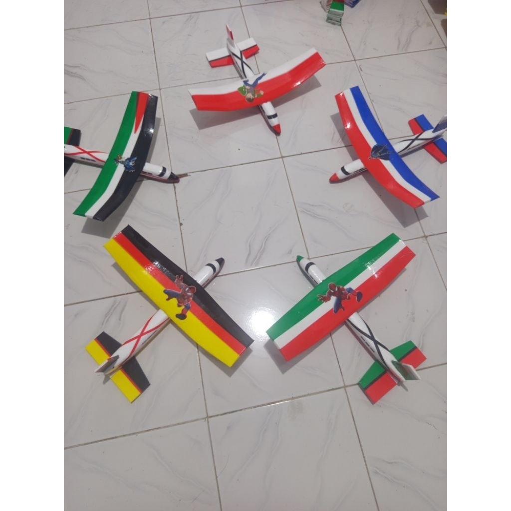 ANGGRAEINI pesawat sterofoam 20pcs, pesawat gabus, ukuran besar harga grosir