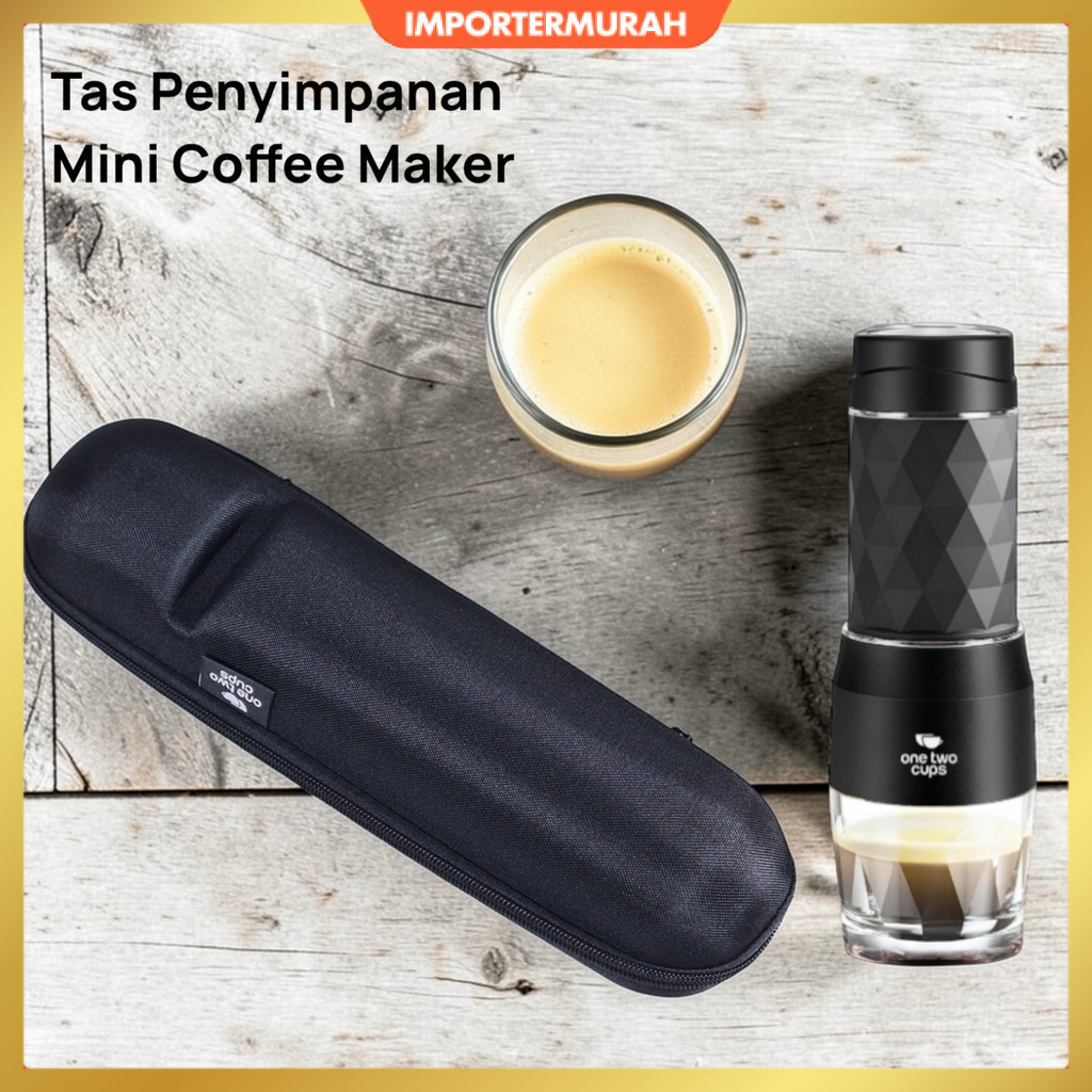 One Two Cups Tas Penyimpanan Hand Press Mini Coffee Maker for HS-8439 - OT14