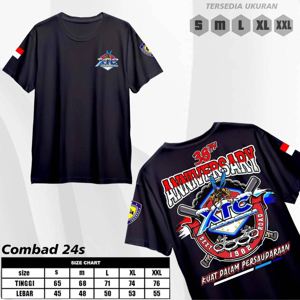 Kaos XTC Baju aniversary xtc 38th - kaos anak motor - Kaos Viral Xtc Indonesia - Kaos Xtc Bandung Or