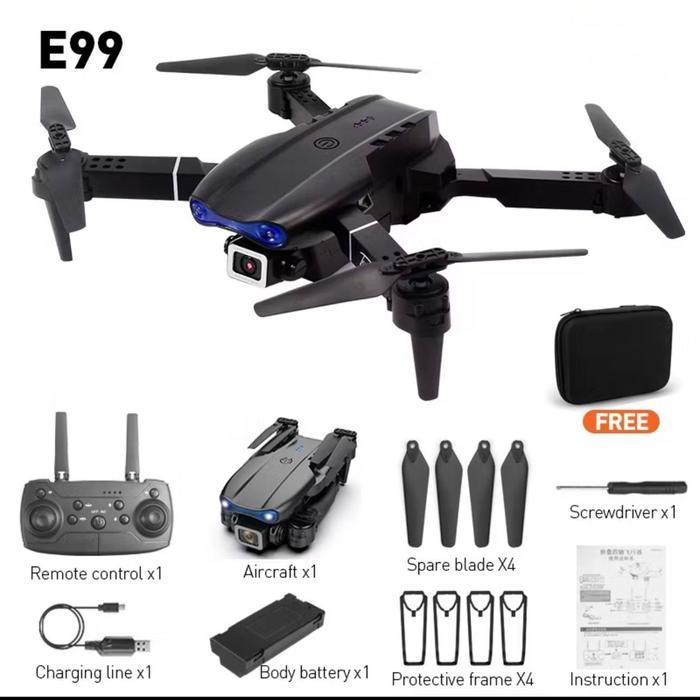 Drone E88 Pro /E99 Pro Drone Anti Tabrak Drone Mini Dengan Kamera HD Drone Smart Drone E88 Pro 4K/E9