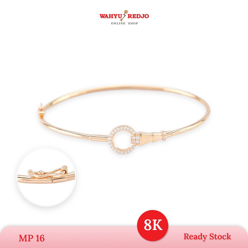 WAHYU REDJO - GELANG EMAS 8K  MODEL OVAL BULAT MATA TIMELESS & SIMPLE (PMR)