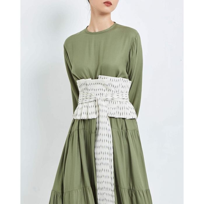 Oemah Etnik - White Aster Tenun Obi Wanita - Extra