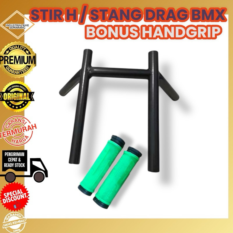 _% DISKON >> ( GRATIS HANFAT GT ) Stir H Stang Sepeda BMX Setir Setang Handlebar Model Drag Race Sta