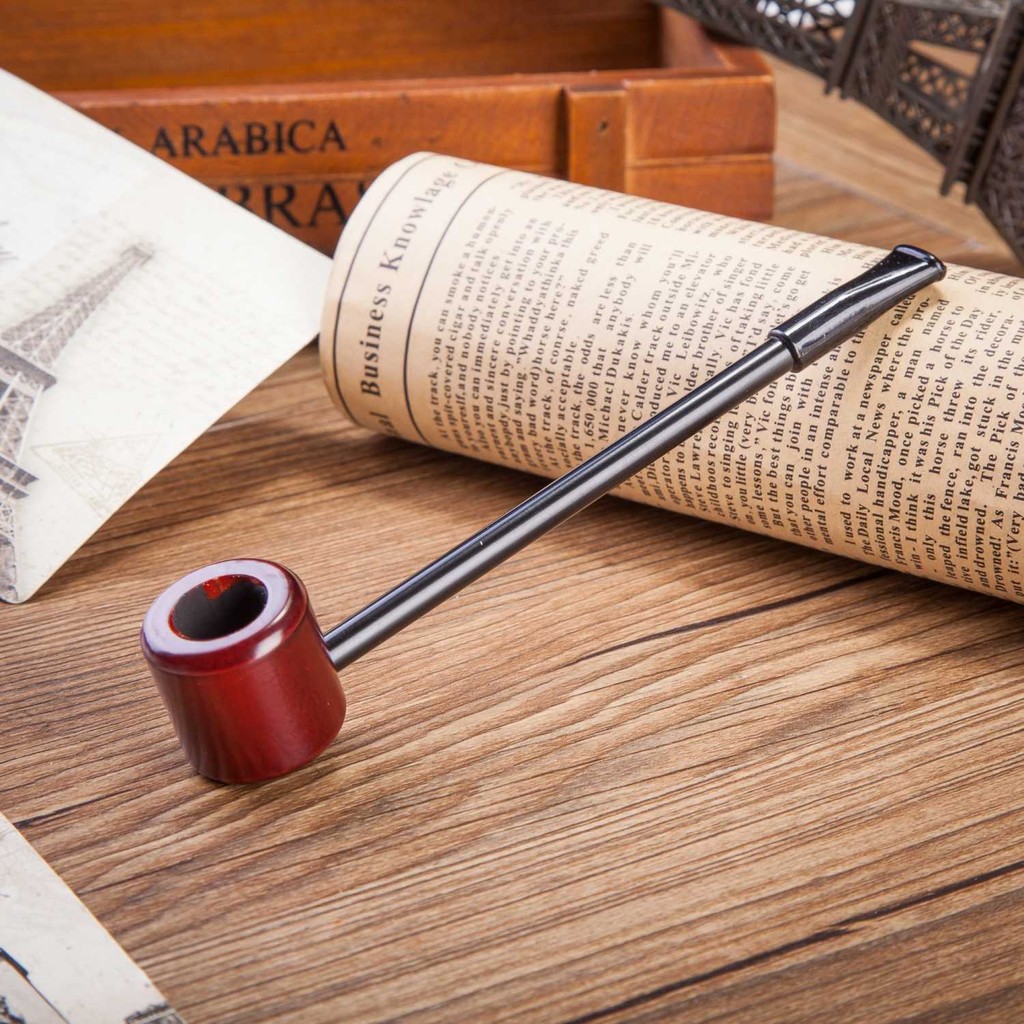 Popeye Pipa Rokok Kayu Mahoni Straight Smoking Pipe Tembakau - WD-051 - Tinari
