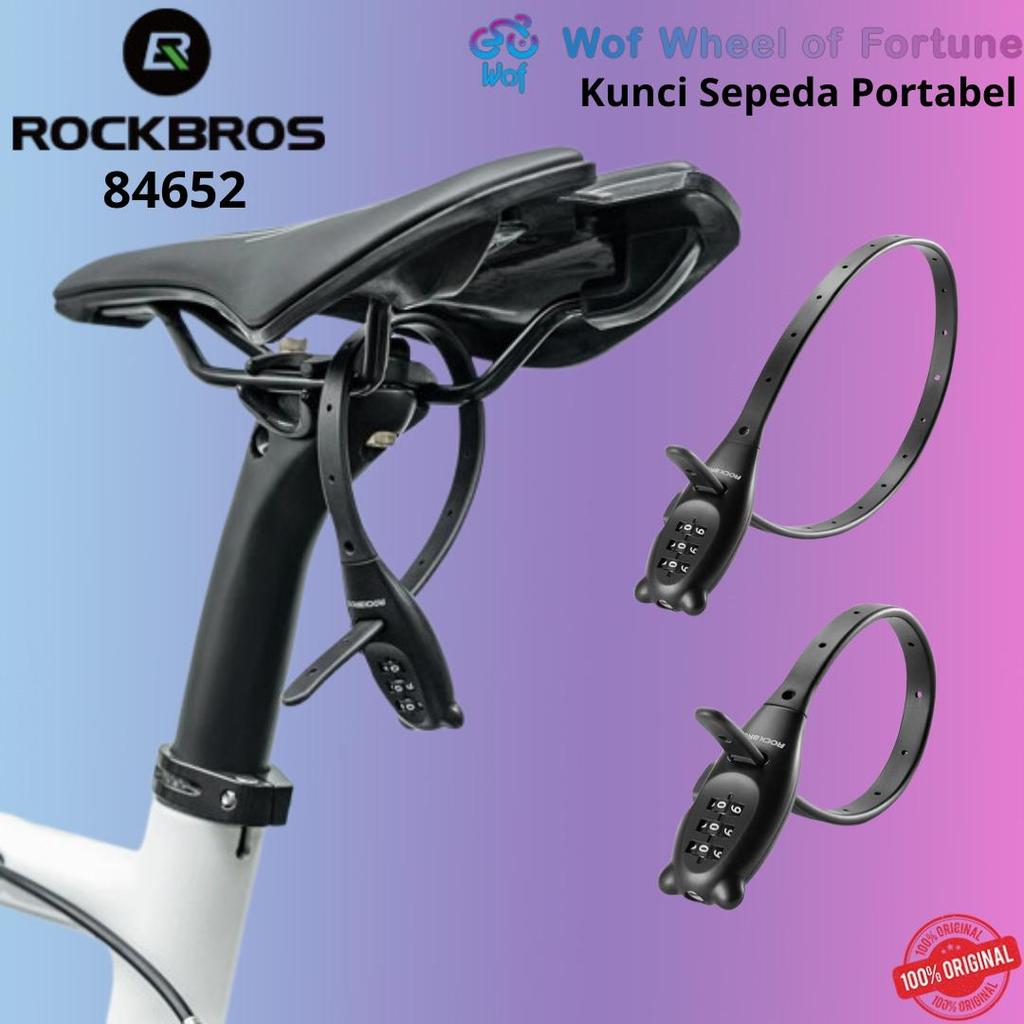 ROCKBROS 84652 Kunci Gembok Sepeda Motor Helm Portabel Pengikat Kabel Pengaman Anti Maling Kunci Tal