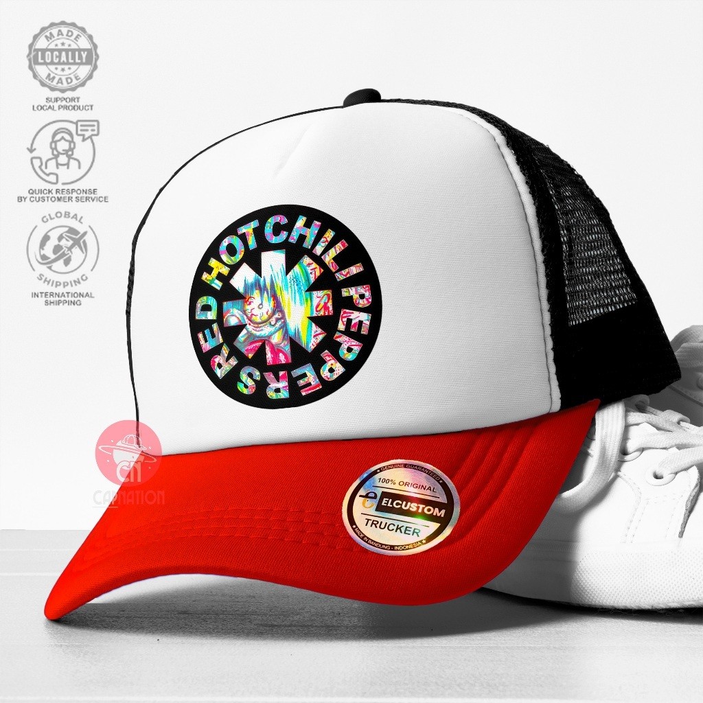 Topi RHCP /Red Hot Chili Peppers /Topi Trucker /Topi Jaring /Trucker Hat /Trucker Cap /Topi Original