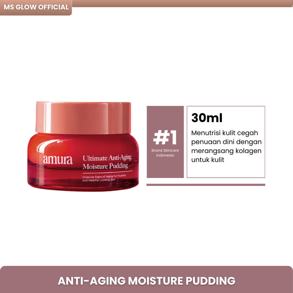 OFFICIAL Amura Ultimate Anti-Aging Moisture Pudding 30gr Pelembap Wajah Anti-Aging Penghilang Keruta