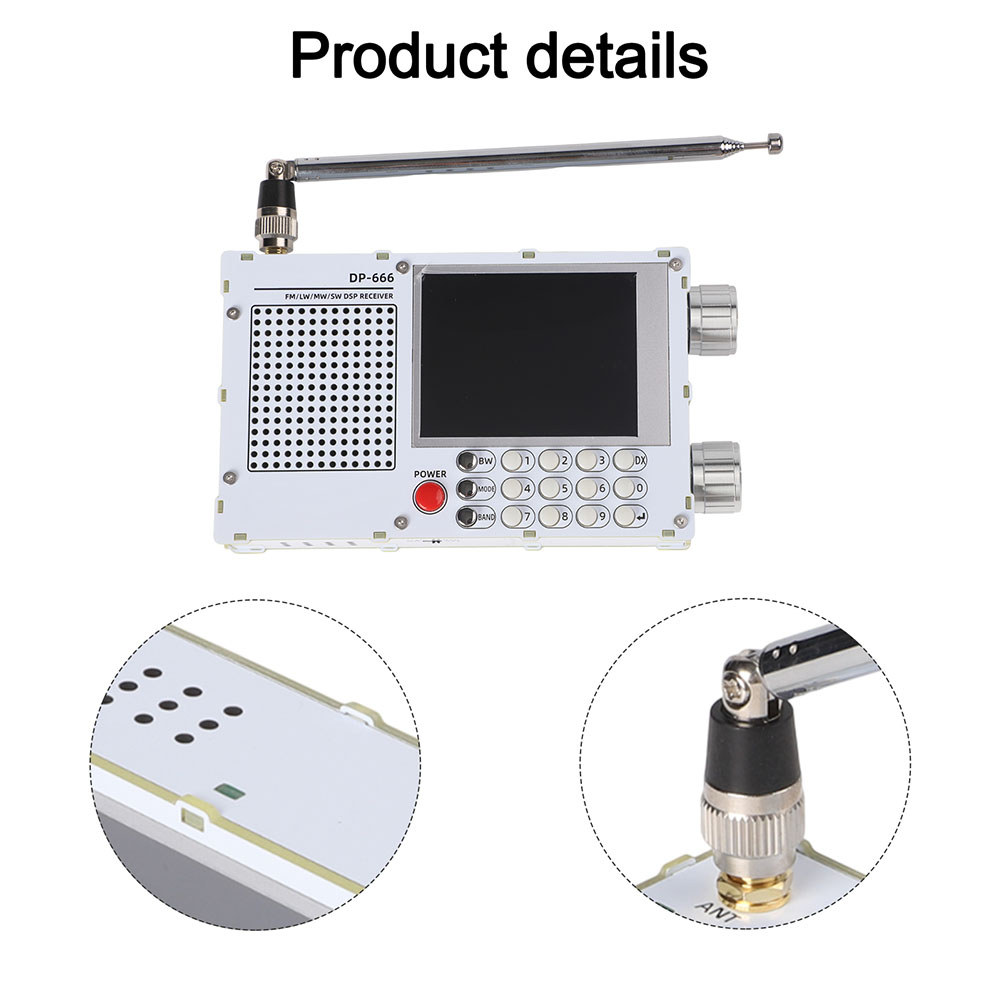 DP-666,TEF6686,Radio Full Band,FM AM FM,shortwave Radio RDS  FM AM LW For MW SW Portable High-sensit