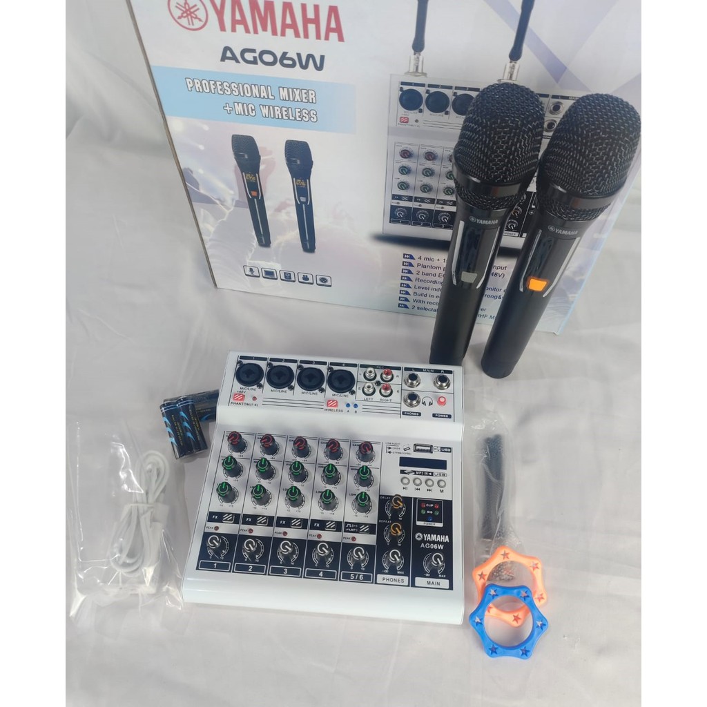 MIXER YAMAHA AG06W PLUS 2 MIC WIRELESS BLUETOOTH USB MP3 AG 06 W ag06w