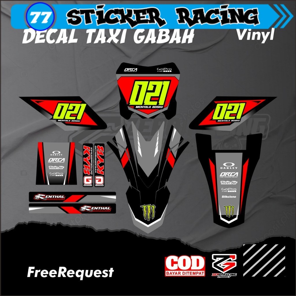 Decal Ojek Gabah Decal Taxi Gabah Yz New Decal Ojek Gabah Bahan Vinyl Bahan Hologram