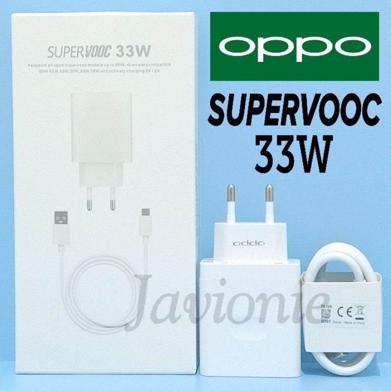 Charger Casan 0PPO SUPER VOOC 33W Reno 7 7z 8 8z 8T A38 A57 A58 A74 A76 A77s A78 A79 A95 A96 A98 4G 