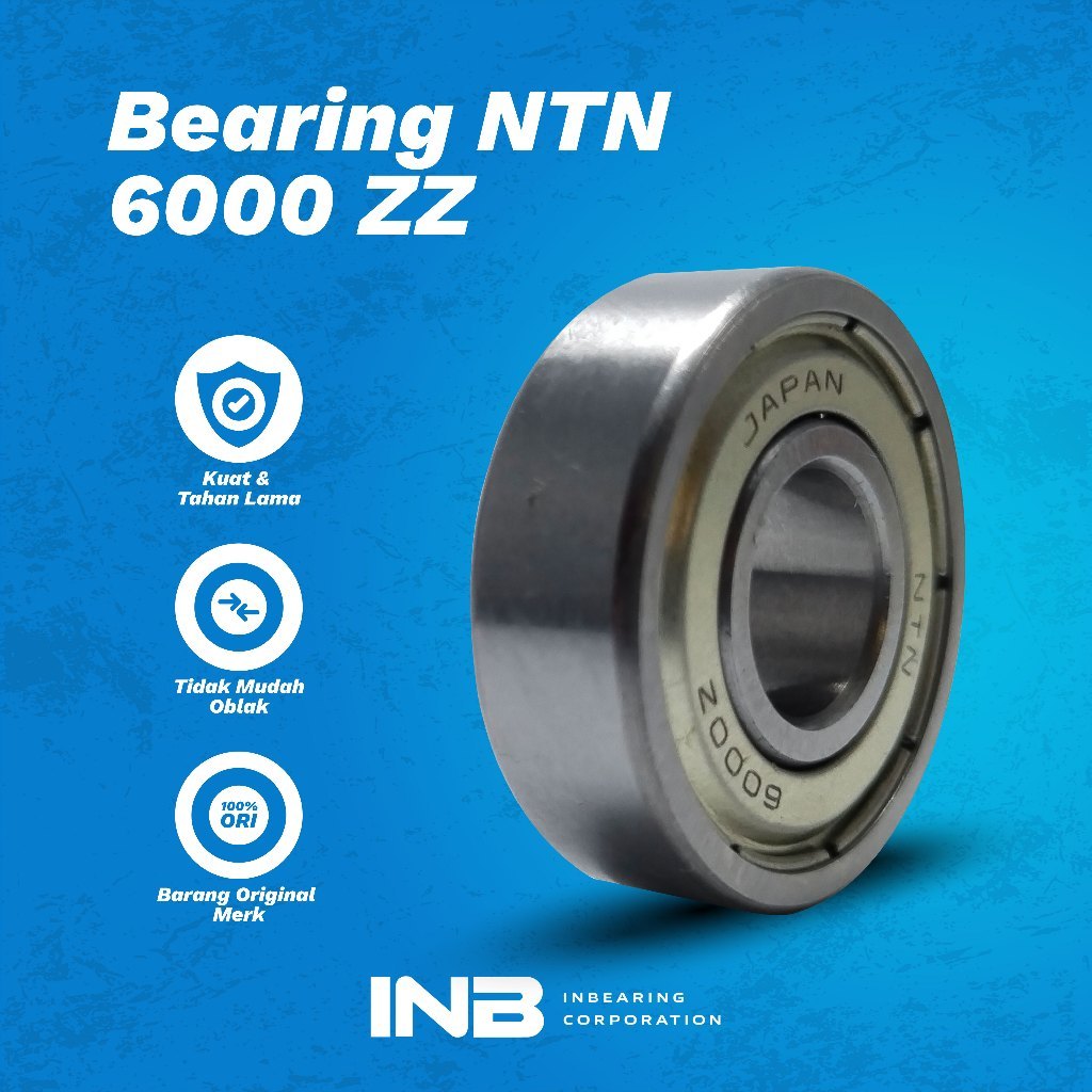 Laker Bearing 6000 zz NTN Laker As Roda Depan Belakang Sepeda Bearing Depan Kepala Bor INB Original 