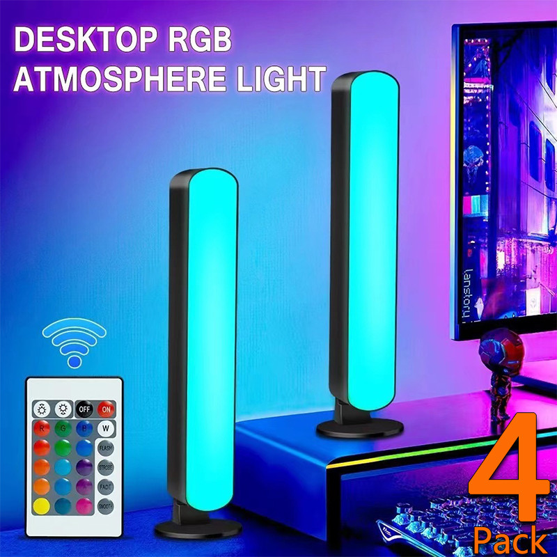 Music Sync LED Night Light Bars RGB Atmosphere Lamp With Remote Control For Gaming TV Bedroom Decora