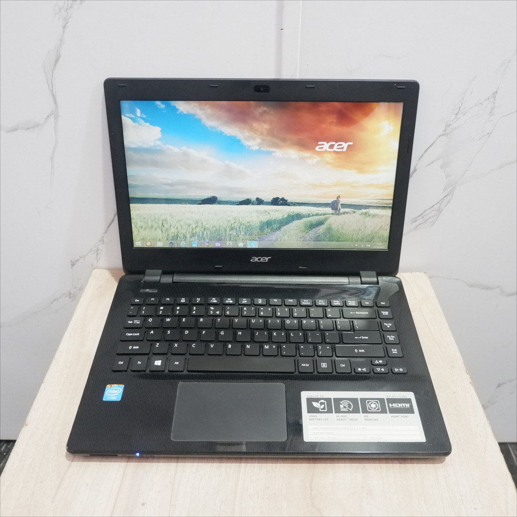 Laptop Acer E5-411 Intel Celeron N2830 RAM 8GB SSD256GB Normal Siap Pakai - Laptop Murah - Laptop Ma