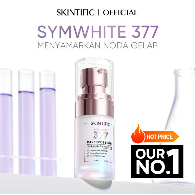 Serum Pemutih Wajah SKINTIFIC SymWhite 377 20ml - Penghilang Flek Hitam, Noda Bekas Jerawat & Dark S