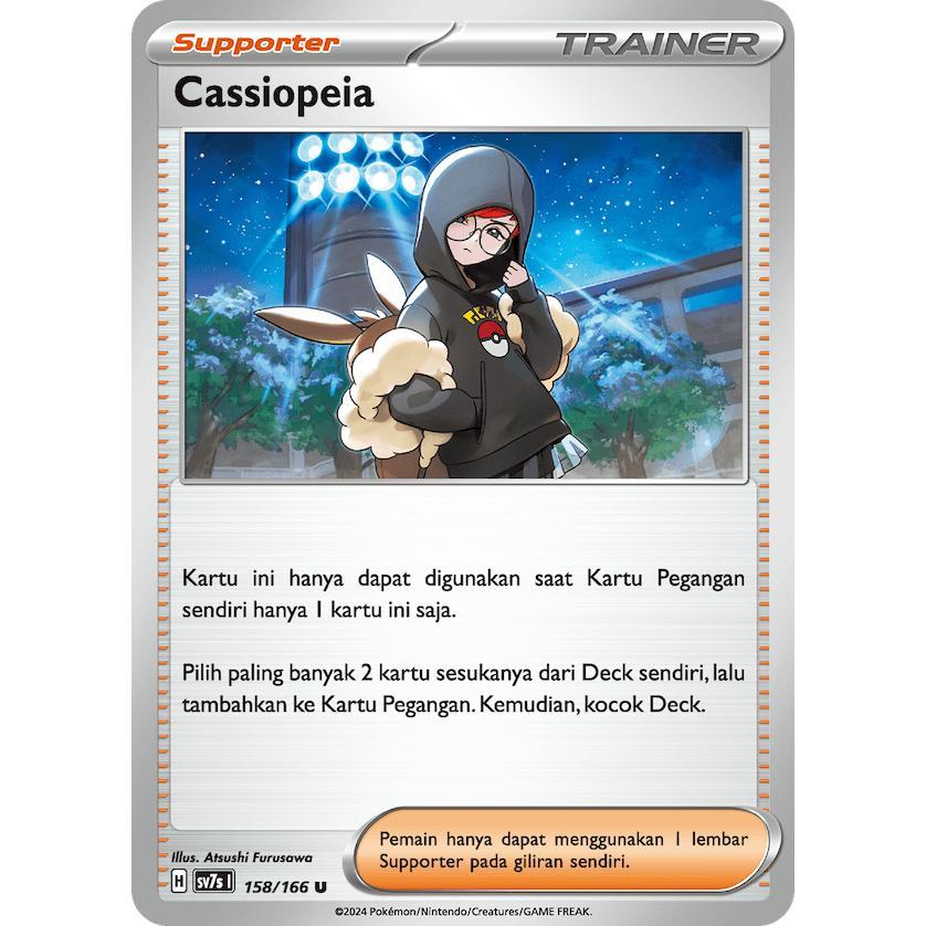 TCG Cassiopeia‌ 158/166 SV7s Bimbingan Rasi Trainer KARTU CARD POKEMON INDONESIA