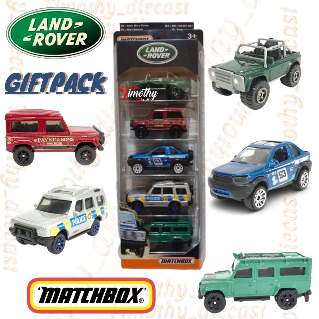 Matchbox Giftpack Land Rover Series SVX DISCOVERY DEF110 FREELANDER 90