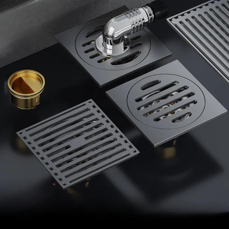 stainless steel floor drain, bathroom all-copper floor drain core deodorant, thickened anti-rust sta